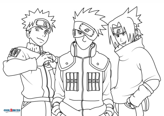 Coloring Pages Anime Naruto Characters