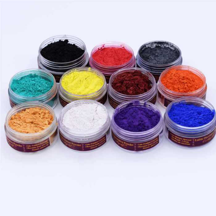 Edible powder food coloring