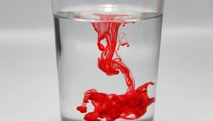 Food coloring and water