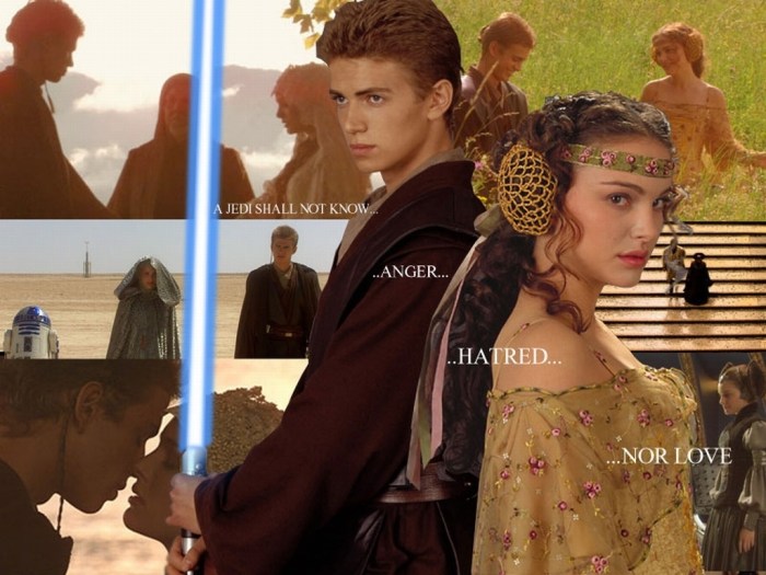 Anakin and padme anime coloring pages