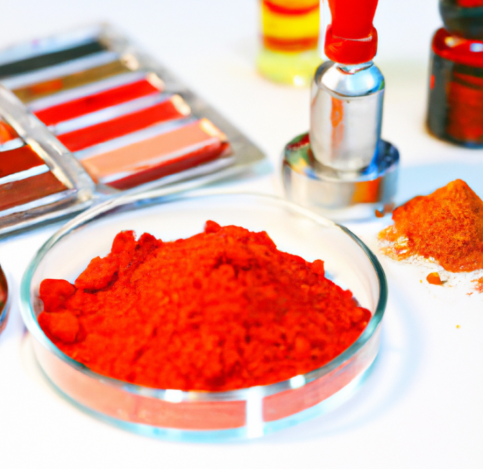 Artificial red food coloring