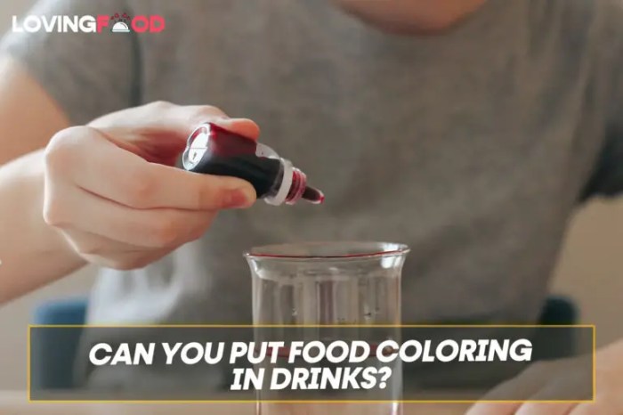 Can you put food coloring in champagne