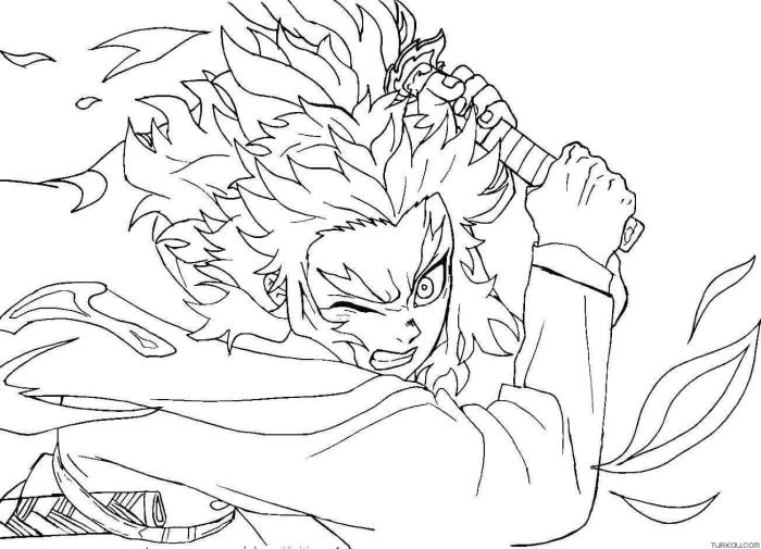 Anime demon slayer coloring pages