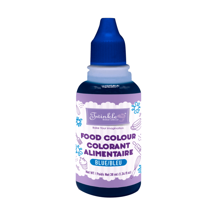 Blue food coloring in shampoo