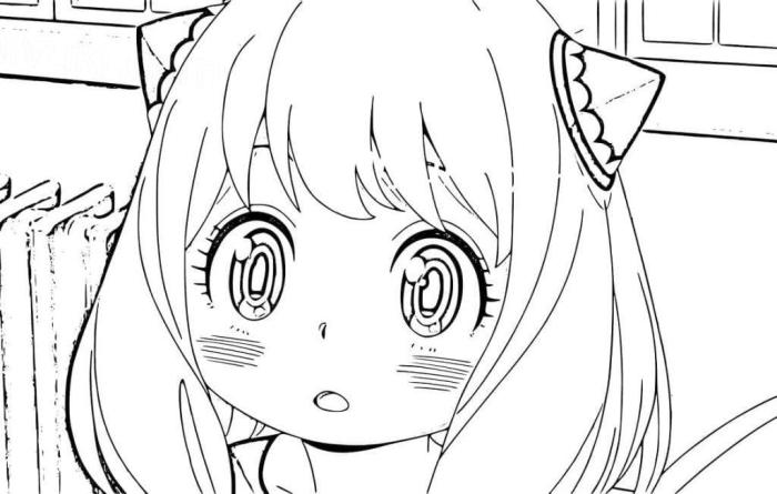 Anya anime coloring pages