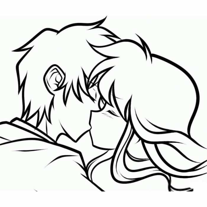 Anime couple coloring pages