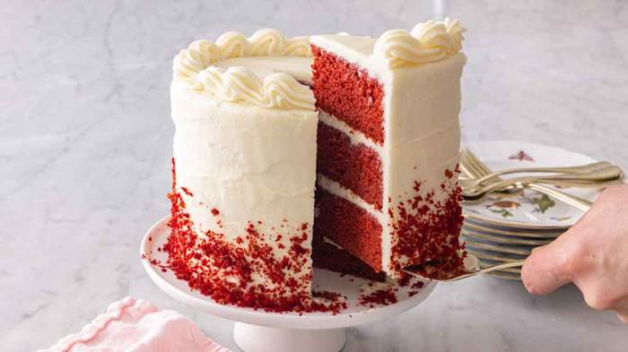 Food coloring red velvet cake