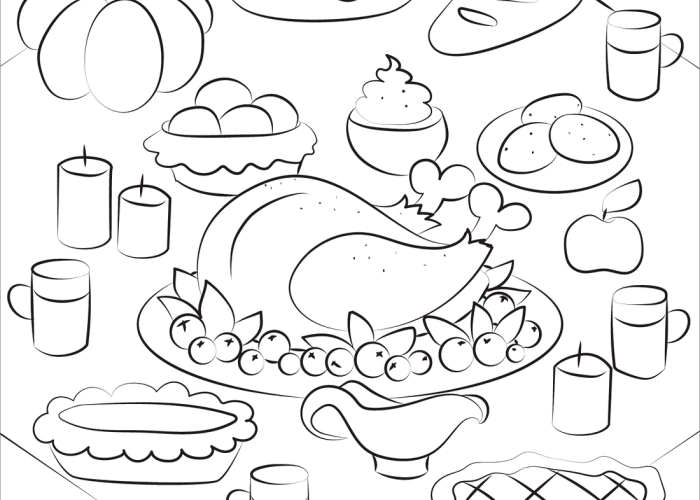 Coloring Pictures of Thanksgiving Food A Festive Guide