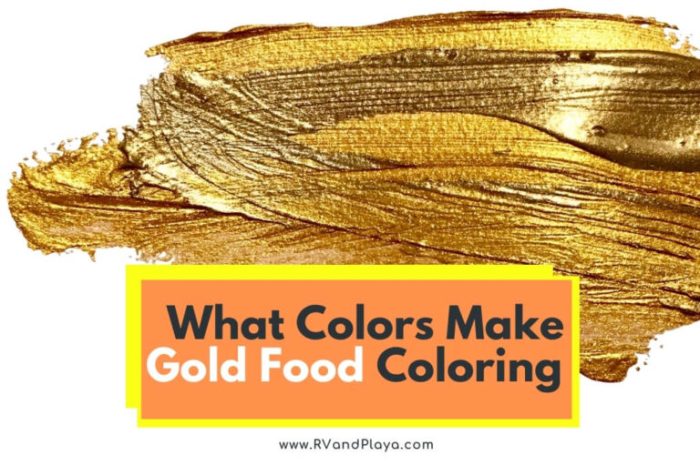 Gold gel food coloring