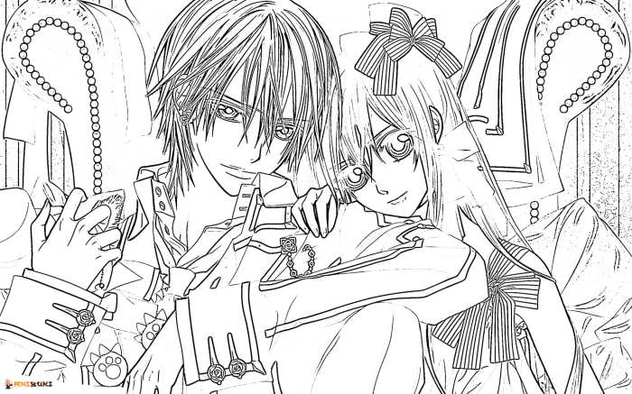 Vampire Knight Anime Coloring Pages A Deep Dive