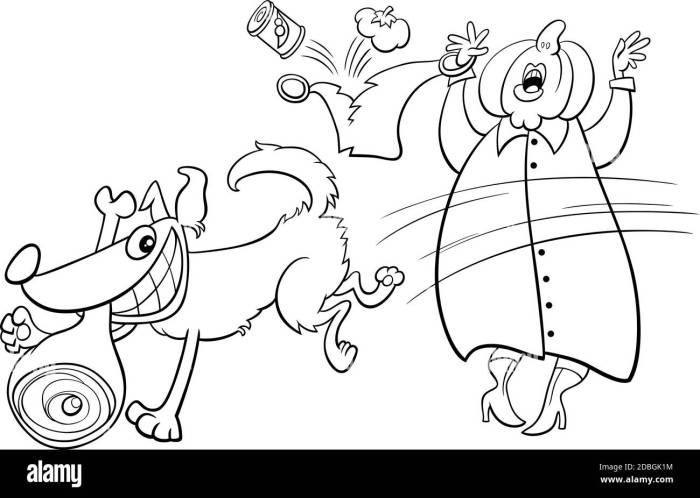 Coloring page stealing an animal