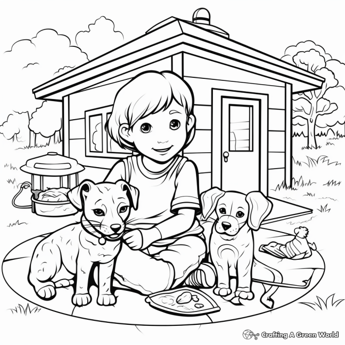 Animal catcher pound coloring pages