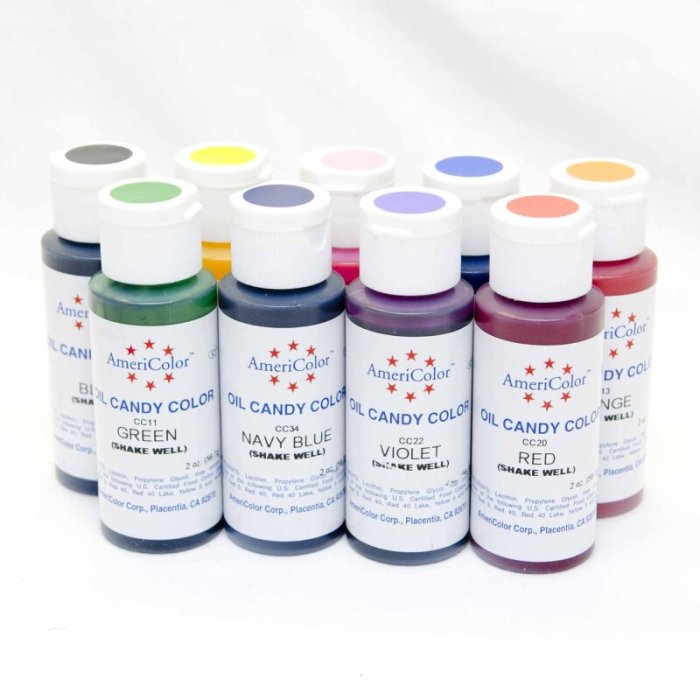 Americolor oil based food coloring