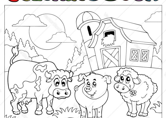 Farm Animals Coloring Booklet Fun for Kids!