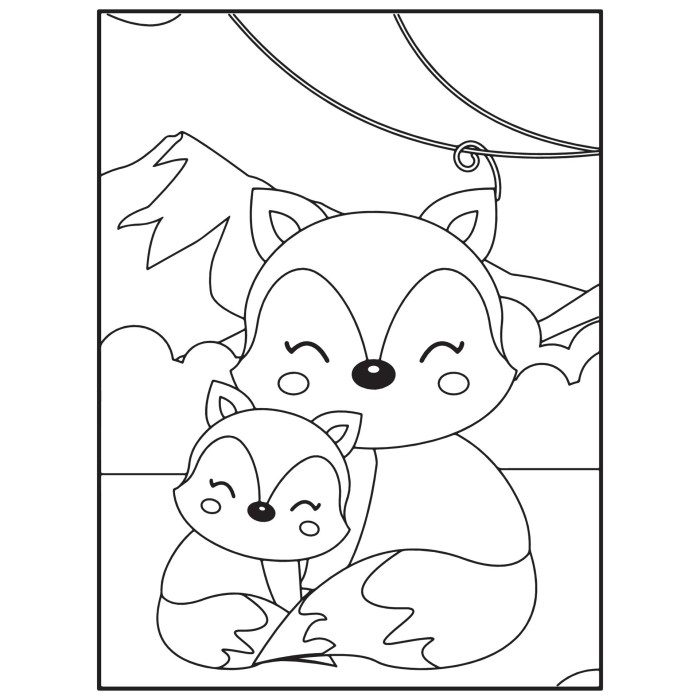 Cute animal coloring sheets for kids