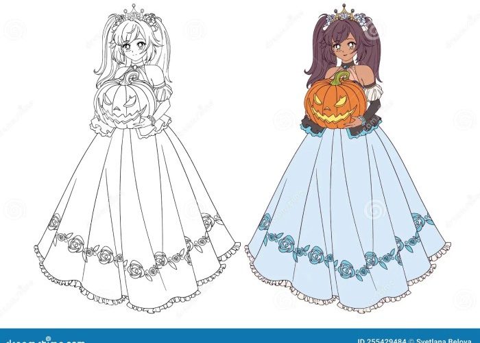 Cute Anime Princess Coloring Pages