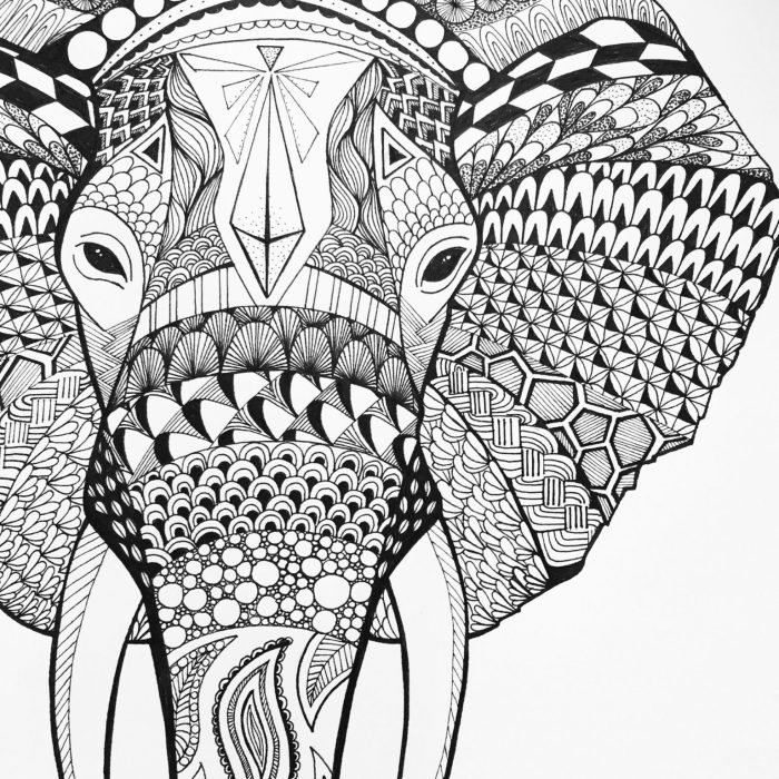 Coloring pages zentangle animals