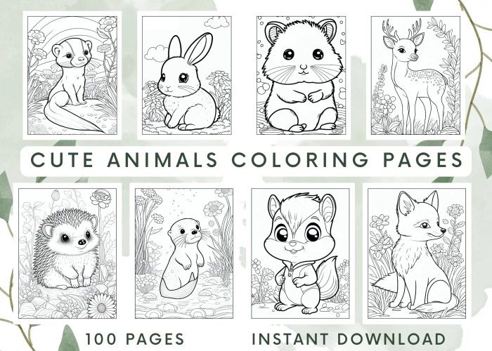 Adorable Animal Coloring Page Fun for Kids