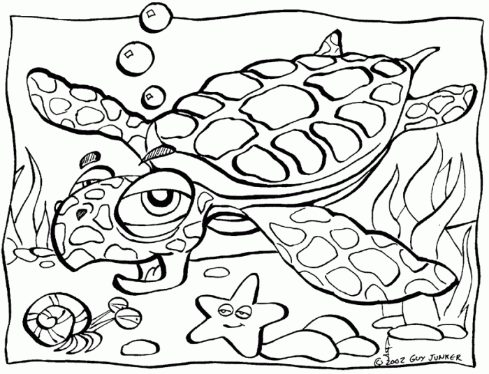 Sea animals coloring pages free printable