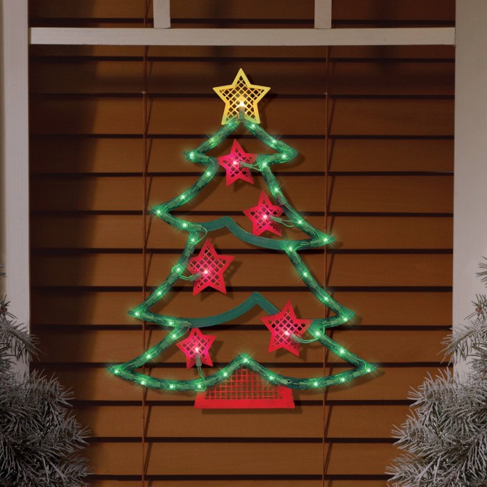 Lighted window christmas decor