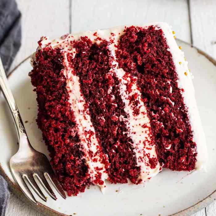 Food coloring red velvet cake