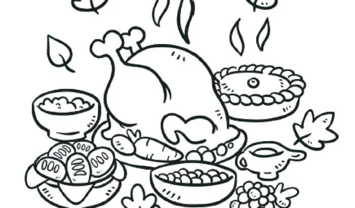 Coloring pictures of thanksgiving food