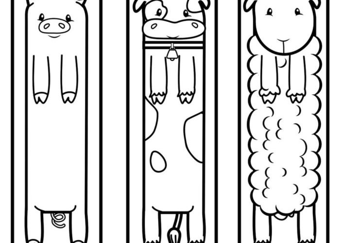 Animal Bookmark Coloring Pages Fun & Creative